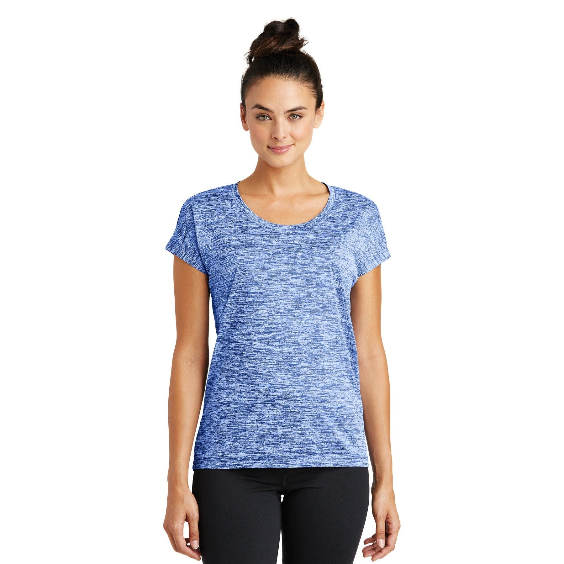 Sport-Tek-Sport-Tek® Women's PosiCharge® Electric Heather Sporty Tee. LST390-MedTech-10